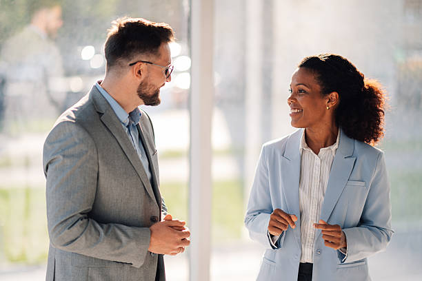 istock Business partners discussing a new project in modern office building 2229782746