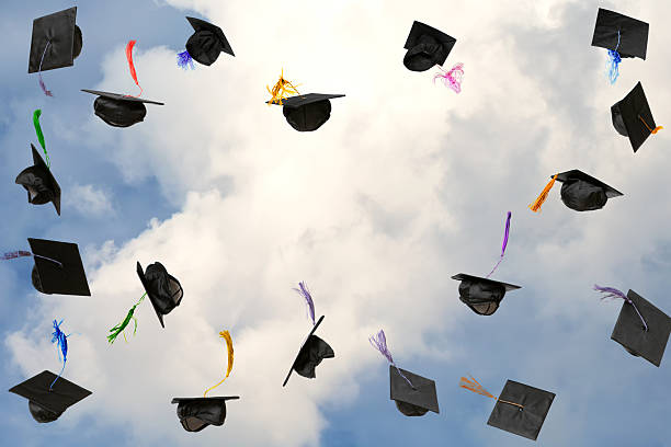 istock Graduation caps thrown in the sky 2229788537