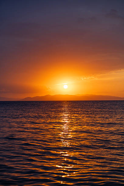 istock Beautiful sunset over the lake and mountains. 2229793879