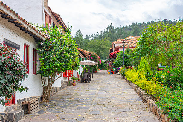 istock Charming Colonial Street in Pueblito Boyacense 2229797377