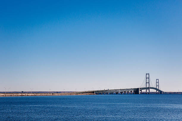 Mackinac Bridge & Lake Vertical
