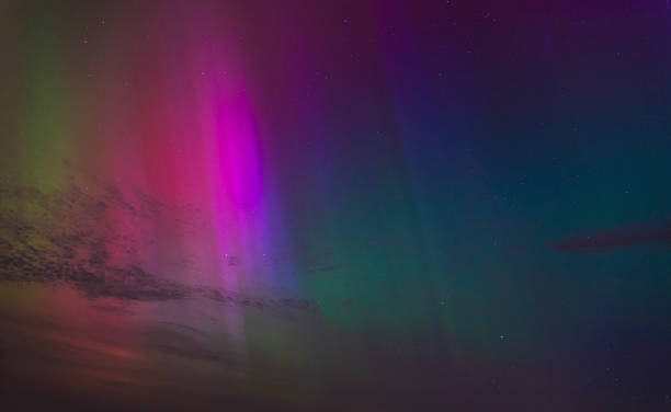 istock Rare multi-coloured aurora borealis above the skies in Dorset 2229808405