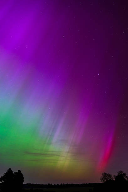 istock Rare multi-coloured aurora borealis above the skies in Dorset 2229808495
