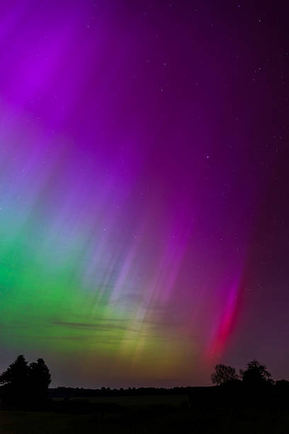istock Rare multi-coloured aurora borealis above the skies in Dorset 2229808511