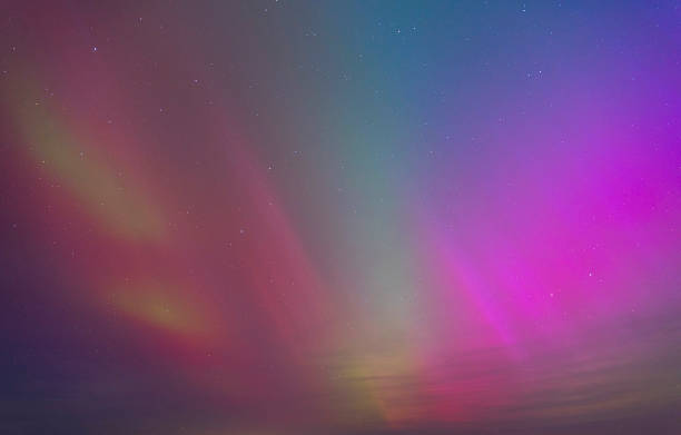 istock Rare multi-coloured aurora borealis above the skies in Dorset 2229808519