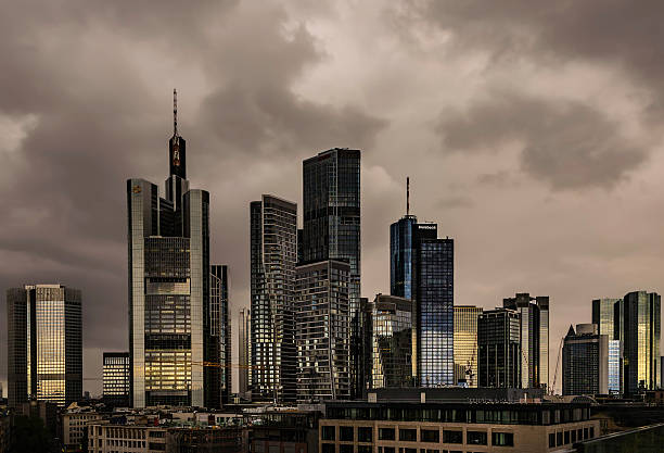 frankfurt am main city skyscrapers in the afternoon