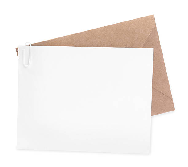 istock Blank card and red letter envelope on white background 2229823689