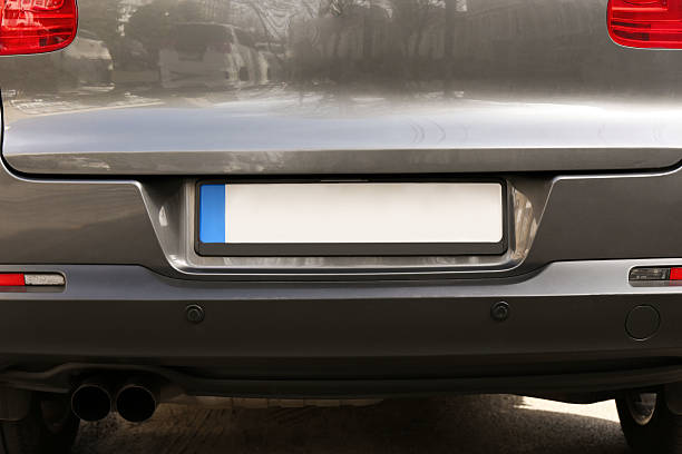 istock Car with vehicle registration plate outdoors, closeup 2229825083