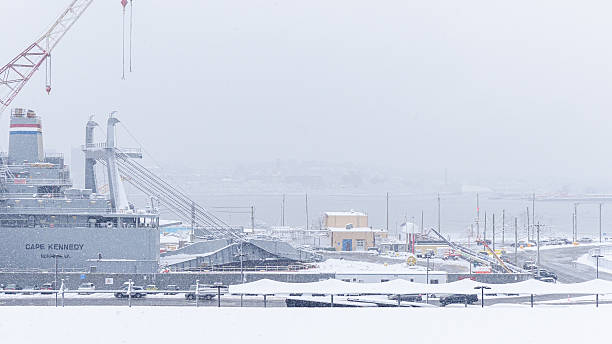 A chilly morning on liberty state park
