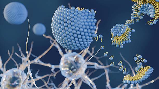 istock Liposomes disintegrating within the brain's neural network. 2229837891