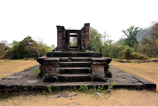 istock Ancient stone temple Vat Phou surrounded by lush greenery 2229843124