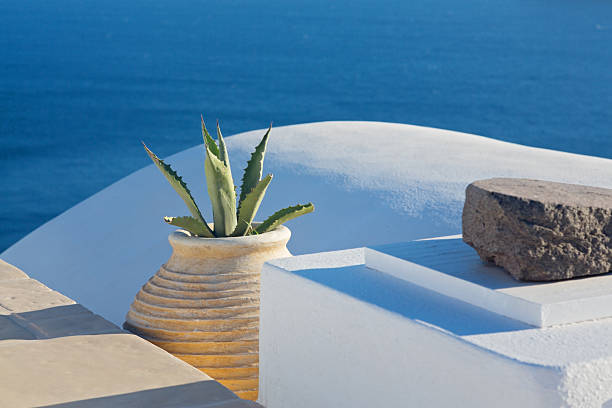 Panoramic view of Santorini island, Cyclades, Greece