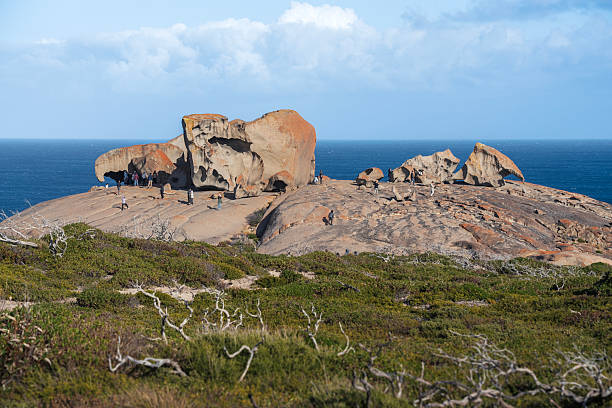 A view of the Remarkable Rocks in Flinders Chase National Park on Kangaroo Island in South Australia