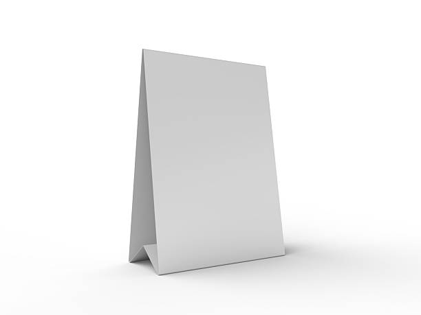 istock 3D realistic mockup of a blank table sign tent card A4 format, isolated on white. Minimal display Ideal for menu, restaurant, cafe, event, promotion, branding, ads, and marketing design presentations 2229851761