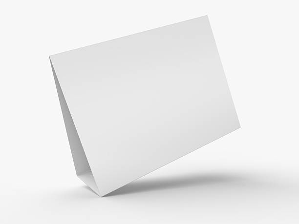 istock 3D realistic mockup of a blank table sign tent card A4 format, isolated on white. Minimal display Ideal for menu, restaurant, cafe, event, promotion, branding, ads, and marketing design presentations 2229851766