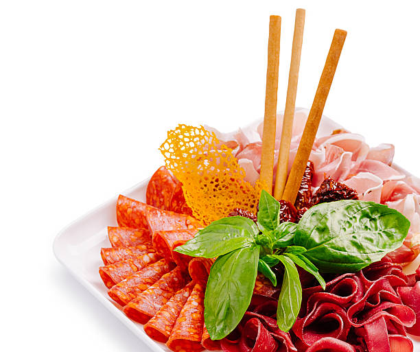 istock Charcuterie platter featuring assorted meats and garnishes for a gathering 2229852918