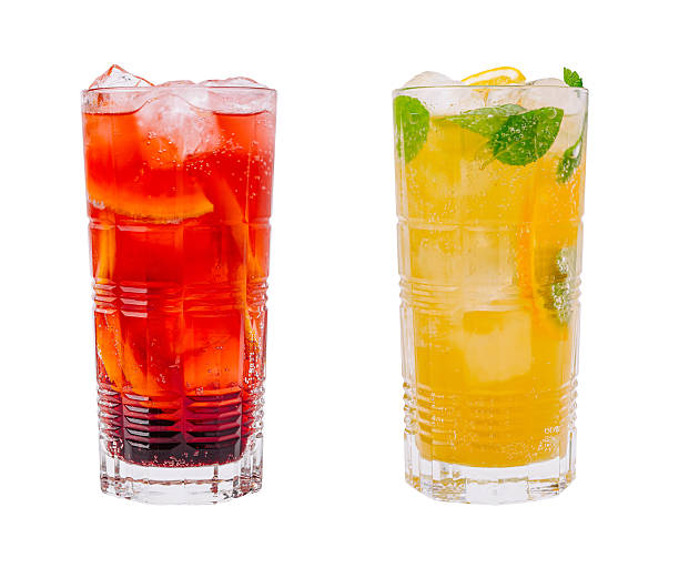 istock Refreshing fruit beverages with vibrant colors served in tall glasses 2229853095