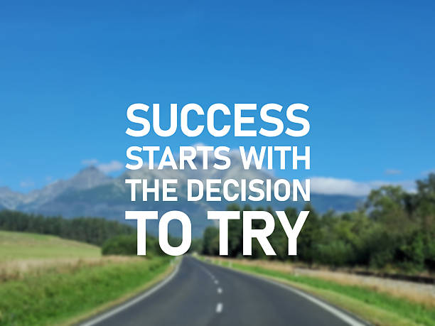 istock Success starts with the decision to try - motivation quote is shown using the text. Personal development concept 2229855054