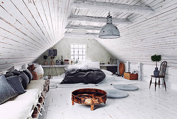 istock Attic Living Room with a Sofa 2229858045