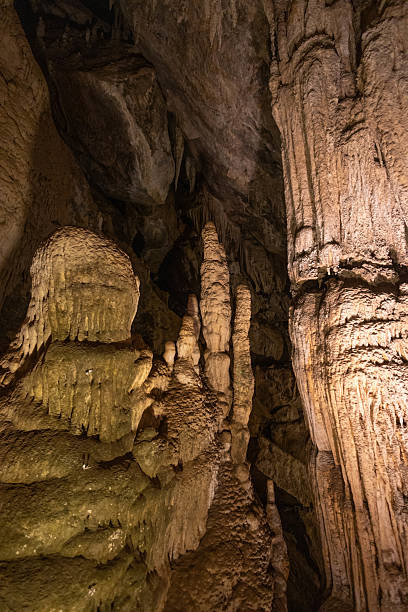 istock Unique stalagmites and stalactites create an otherworldly landscape inside the cave, showcasing natural geological wonders under soft lighting during midday 2229864104