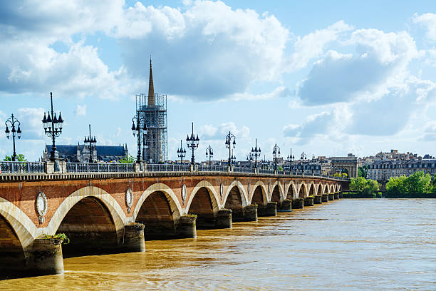 istock Historic Bridge Over River in Bordeaux with Architectural Details 2229864253