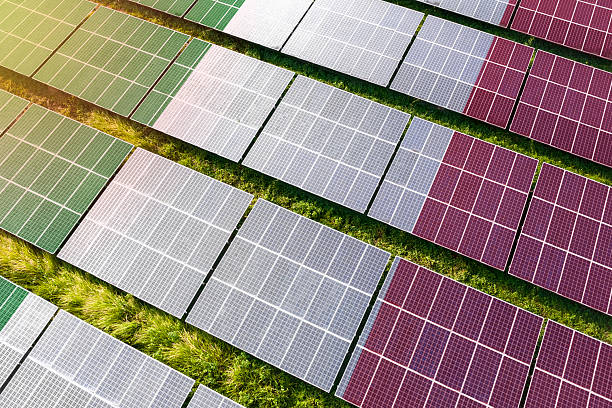 istock Solar farm superimposed with flag of Italy. Symbolizing solar power and panel demand, renewable energy industry, government policy, and sustainability initiatives in the country. 2229865908