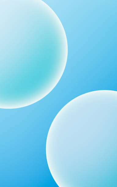 istock Turquoise abstract spheres background, mobile phone wallpaper, computer wallpaper, 3d rendering. 2229870206