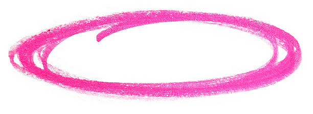 istock Hand-drawn oval isolated on a white background. Bright pink scribble circle frame from a felt-tip marker, ideal for highlighting or underlining text. 2229873866