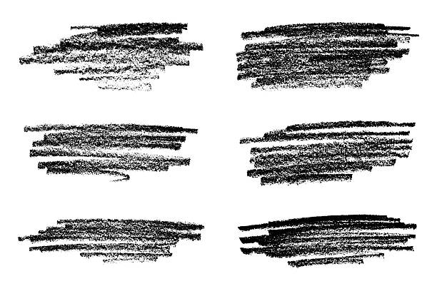 istock Set of brush paint stroke texture swatch Hand painted background Ink scribble dab clipart Paint smudge for tags and stamps design 2229873966