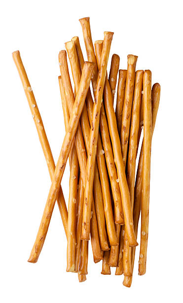 istock Salty cracker sticks cut out on a white. Top view 2229887582