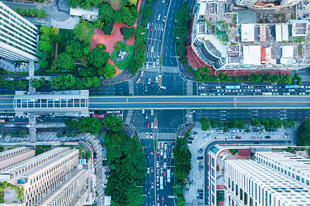 istock Aerial view of city intersection 2229893538