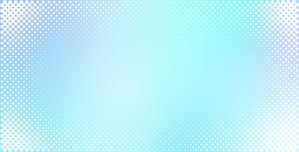 Light pastel blue background with a halftone dot frame border design, creating a soft gradient effect ideal for presentations, invitations, or graphic design projects.
