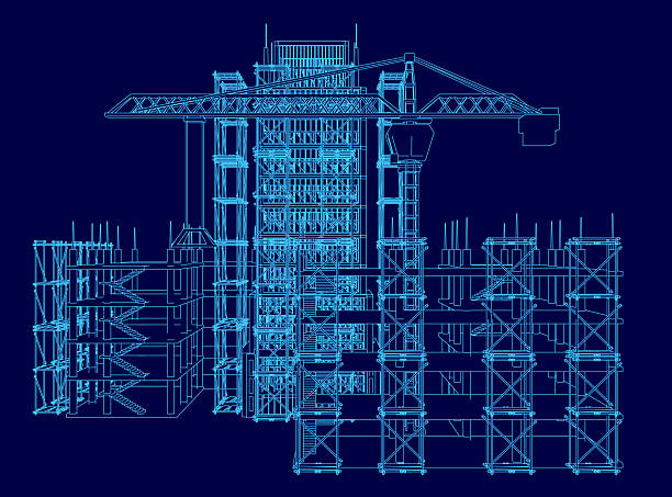 istock A detailed blueprint of a city building under construction 2229899028