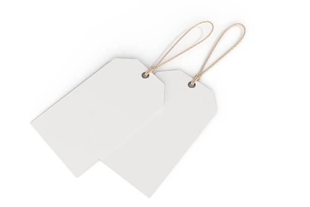istock 3D realistic mockup of blank hanging tags with strings, isolated on  background. Perfect template for branding, label design, packaging, fashion, retail, shopping, wedding tag, gift tag, souvenir 2229899645
