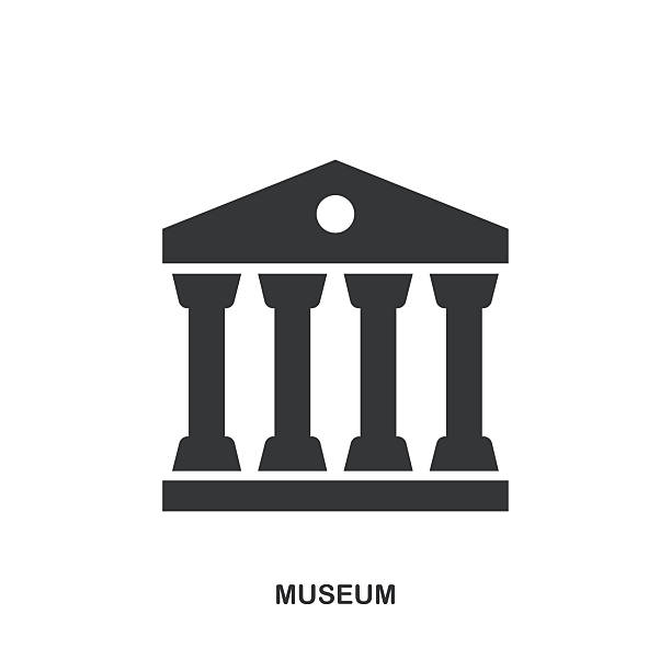 Museum glyph solid icon. Solid icon that can be applied anywhere, simple, pixel perfect and modern style.