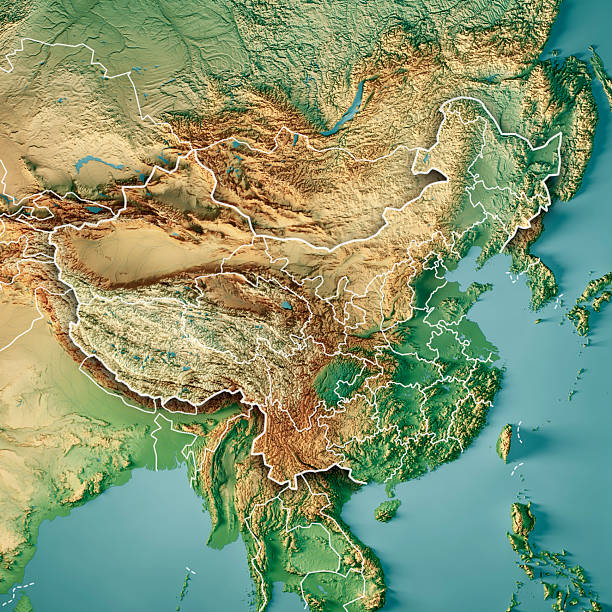 istock China 3D Render Topographic Map Color Border Provinces 2229915800