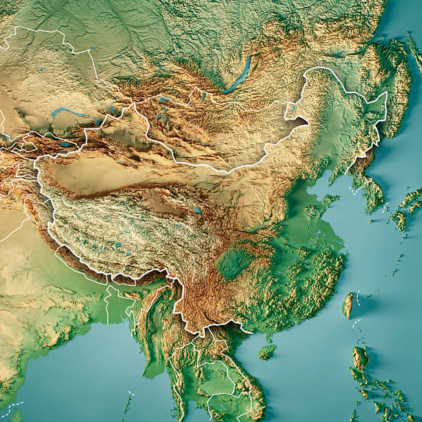 istock China 3D Render Topographic Map Color Border 2229915878