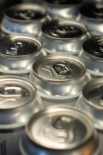 istock Close-up of refreshing aluminum cans ready for consumption 2229916501