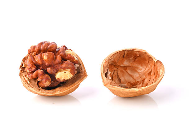 istock Walnuts, whole , opened and peel on white background 2229917537