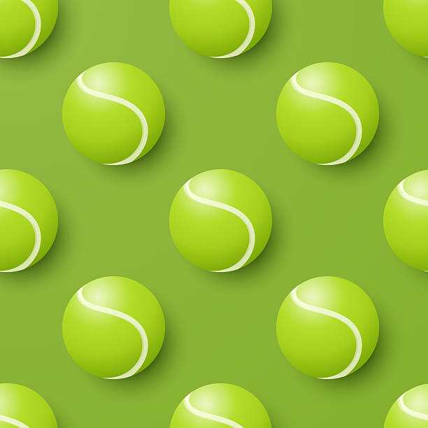 istock Vector Seamless Pattern with Green Tennis Balls on Green Background. Tennis Ball Pattern for Sport Wallpaper, Tennis Fabric, Sports Textile, Ball Game Print, Sport Illustration, Tennis Design 2229924436