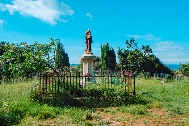 istock Saint Anthony with child on Ile Saint-Honorat 2229925489
