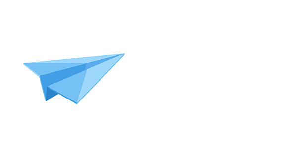 istock Paper airplane on a banner design with copy space in white. Vector illustration. 2229925509