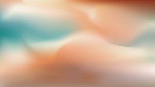 ilustrações de stock, clip art, desenhos animados e ícones de abstract multi colored gradient fluid background design. summer, spring background - castanho