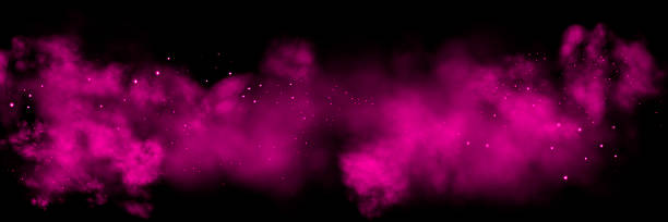 istock Pink space nebula smoke background. Abstract fog and shining stars. Magic colorful galaxy with stardust. Abstract vector illustration 2229938053