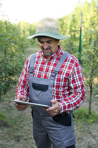 istock Senior Man In Work Clothes Using Technology In Agriculture 2229947680
