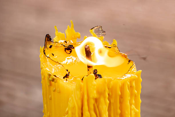 candle flame with reflection and soft light