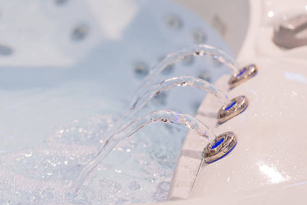 istock Water jets in a luxurious spa bathtub creating bubbles and a relaxing atmosphere for wellness 2229961290