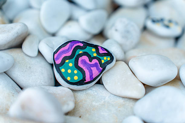 istock Painting on pebbles, children's drawings 2229962606