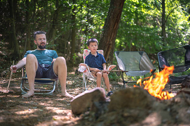 istock Father And Son Enjoying A Cozy Campfire On A Delightful Evening 2229971952