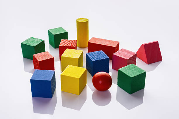 Colorful Wooden Blocks In Mixed Shapes